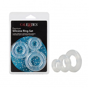 Premium Silicone Cock Ring Set - Clear (se-1434-50-2)