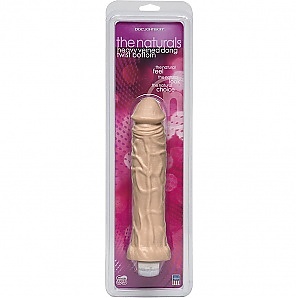 The Naturals Heavy Veined Thin Dildo 8in - Vanilla