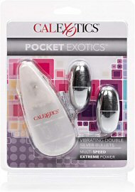 Pocket Exotics Double Silver Bullets Multi Speed 2.1 Inch - Silver (se-1104-05-2) (42546.12)